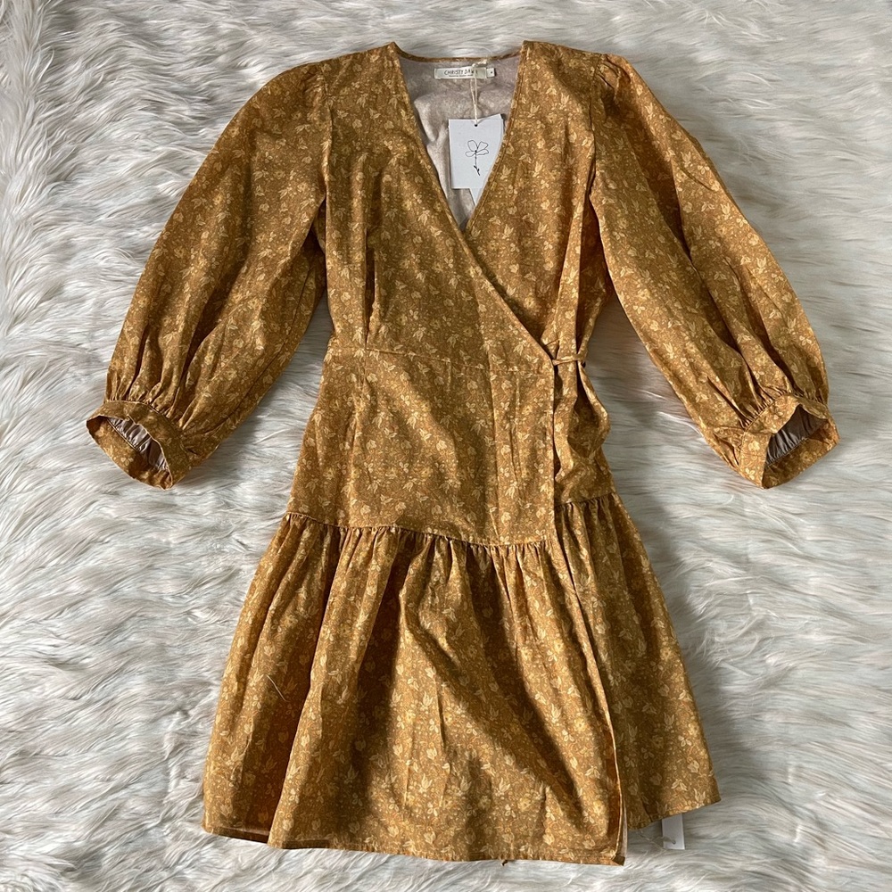 NWT Christy Dawn The Talia Dress in Biscotti Cosmos Floral